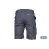 BERMUDAS DE TRABAJO FRIGG ELASTANO 215 G/M2 GRIS OSCURO CON DETALLES NEGROS TALLA 44