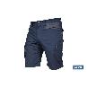 BERMUDAS DE TRABAJO TYR ELASTANO 215 G/M2 AZUL MARINO CON DETALLES GRISES TALLA 40