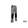 PANTALÓN TRABAJO PLUTÓN ELASTANO GRIS-NEGRO T-52