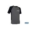 CAMISETA TRANSPIRABLE MODELO PILOTE GRIS-NEGRA 160 G/M2 TALLA-XL