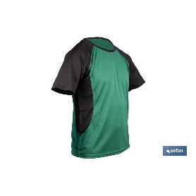 CAMISETA TRANSPIRABLE MODELO PILOTE VERDE-NEGRA 160 G/M2 TALLA-XXL