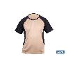 CAMISETA TRANSPIRABLE MODELO PILOTE BEIGE-NEGRA 160 G/M2 TALLA-XXXL