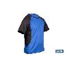 CAMISETA TRANSPIRABLE MODELO PILOTE AZUL-NEGRA 160 G/M2 TALLA-M