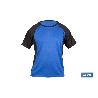 CAMISETA TRANSPIRABLE MODELO PILOTE AZUL-NEGRA 160 G/M2 TALLA-M