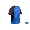 CAMISETA TRANSPIRABLE MODELO PILOTE AZUL-NEGRA 160 G/M2 TALLA-M