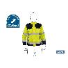 CHAQUETA DE ALTA VISIBILIDAD MODELO VEGA AMARILLA Y AZUL MARINO TALLA M