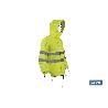 CHAQUETA DE LLUVIA DE ALTA VISIBILIDAD MODELO PÓLUX AMARILLA TALLA XXL