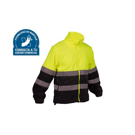FORRO POLAR DE ALTA VISIBILIDAD MODELO ALTAIR AMARILLO Y AZUL TALLA XL