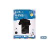 CAMISETA TRANSPIRABLE MODELO PILOTE NEGRA 160 G/M2 TALLA-S