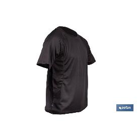 CAMISETA TRANSPIRABLE MODELO PILOTE NEGRA 160 G/M2 TALLA-XXXL