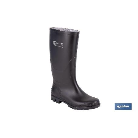 BOTA ALTA DE AGUA PVC NEGRA OB FO SR TALLA 47