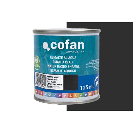ESMALTE AL AGUA (125 ML) NEGRO BRILLO