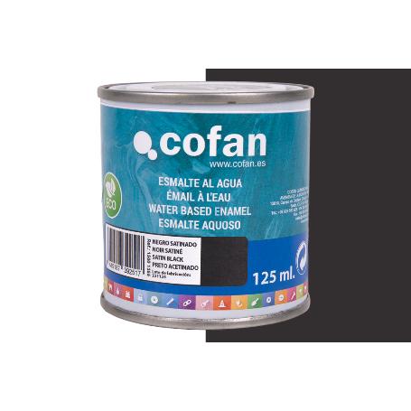ESMALTE AL AGUA (125 ML) NEGRO SATINADO