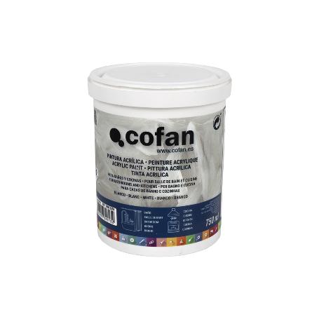 PINTURA ACRILICA PARA BAÑOS Y COCINAS 750 ML BLANCO