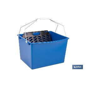 CUBETA 16 L. AZUL CON REJILLA 2 ASAS