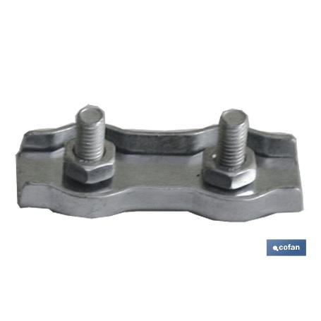 SUJETACABLES PLANOS DOBLE M-8 VENTA UNITARIA