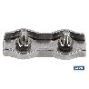 SUJETACABLES PLANOS DOBLES INOX. M-2 VENTA UNITARIA
