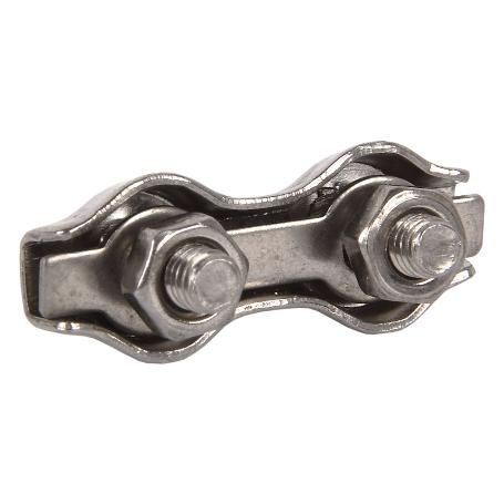 SUJETACABLES PLANOS DOBLES INOX. M-8   CAJA 5 UNID.