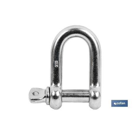 GRILLETE RECTO INOX M-6 VENTA UNITARIA