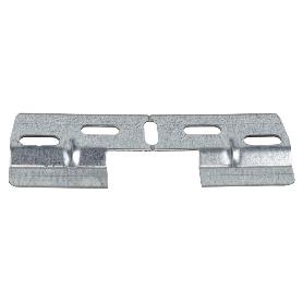 PLACA COLGADOR DOBLE 130 MM CON HUECO 42 MM   CAJA 50 UNID.