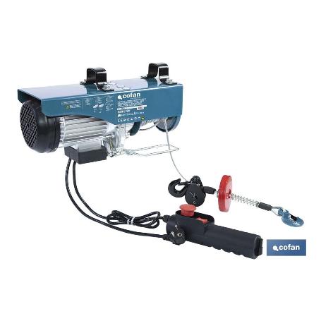 POLIPASTO ELÉCTRICO 1800 W 600/1200 KG ELEVACIÓN 10/20 M