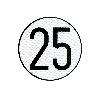 PLACA DE VELOCIDAD HOMOLOGADA 25