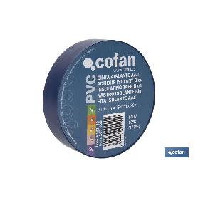 CINTA AISLANTE 180 MICRAS AZUL 19MMX20 METROS   CAJA 10 UNID.