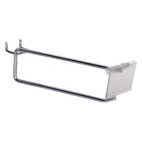 GANCHO SIMPLE CON ETIQUETERO 200 X 6 MM