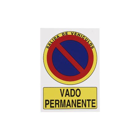 SEÑAL ALUMINIO DIN A3 420 X 297 SEÑAL VADO PERMANENTE ALUMINIO. EL DISEÑO DE LA SEÑAL PUEDE VARIAR, PERO EN NINGÚN 