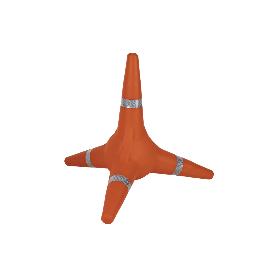 CONO TETRÁPODO REFLECTANTE 38 CM