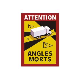 ETIQUETA ADHESIVA «ATTENTION ANGLES MORTS» AUTOBUSES VENTA UNITARIA