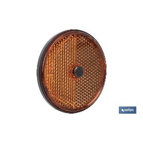 CATADIÓPTRICO REDONDO ÁMBAR Ø 60 MM CON TORNILLO