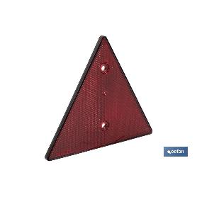 CATADIÓPTRICO TRIANGULAR ROJO 155 X 137 MM CON AGUJERO Y SIN TORNILLOS