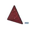 CATADIÓPTRICO TRIANGULAR ROJO 155 X 137 MM CON AGUJERO Y SIN TORNILLOS