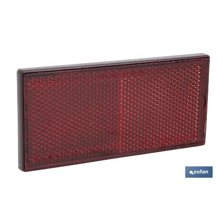 CATADIÓPTRICO RECTANGULAR ROJO 106 X 50 MM ADHESIVO