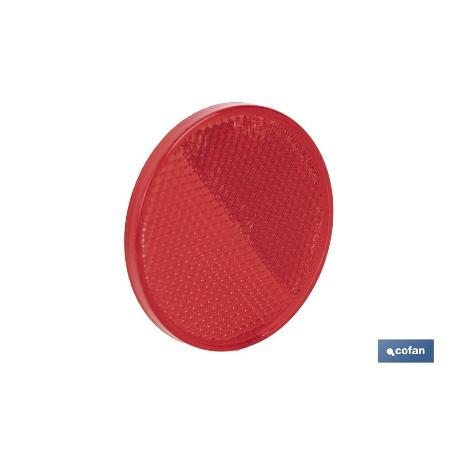 CATADIÓPTRICO REDONDO ROJO Ø 60 MM ADHESIVO