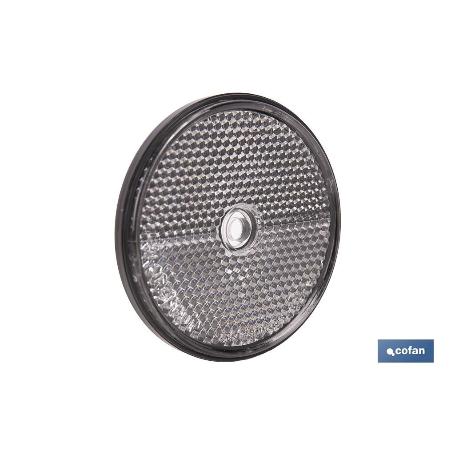 CATADIÓPTRICO REDONDO BLANCO Ø60 MM CON AGUJERO SIN TORNILLO