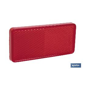 CATADIÓPTRICO RECTANGULAR ROJO 94 X 44 MM CON ADHESIVO