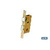 CERRADURA DE EMBUTIR + CERRADERO D47 E50 DE LATÓN (PUERTAS DE MADERA)