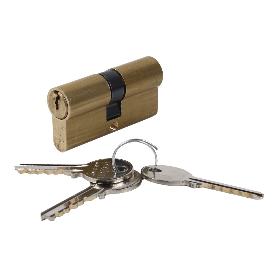 CILINDRO 30/30 LLAVES IGUALES- LEVA LARGA- LATÓN (AAA)