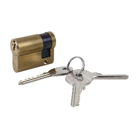 CILINDRO MEDIO 40/10-L.LARGA-LATÓN LLAVES IGUALES AAA