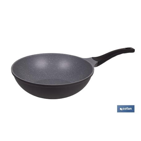 SARTÉN WOK DE INDUCCIÓN DE ALUMINIO FORJADO Ø30 CM ANZIO