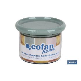 BOTE MULTIUSOS MODELO ALBAHACA VERDE AGUA160ML 8X6CM   CAJA 12 UNID.