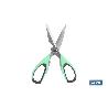 TIJERAS VERDES DE ACERO INOX. MODELO SENA 22 CM