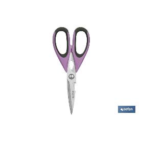 TIJERAS MORADAS DE ACERO INOX. MODELO SENA 22 CM