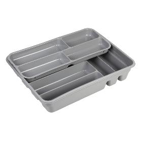 CUBERTERO  GRIS 40X30X7 CM DOS ALTURAS VENTA UNITARIA