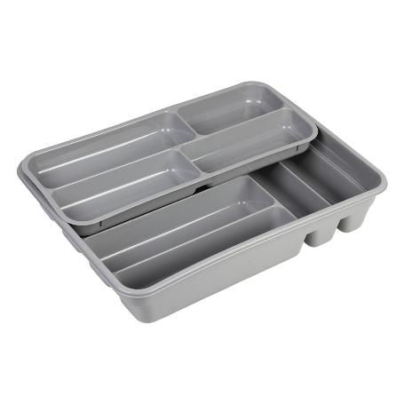 CUBERTERO  GRIS 40X30X7 CM DOS ALTURAS VENTA UNITARIA