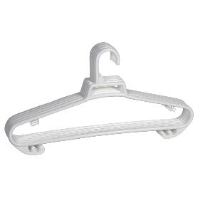 PACK DE 6 PERCHAS BLANCAS  38 X18 CM