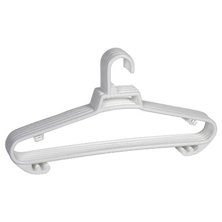 PACK DE 6 PERCHAS BLANCAS  38 X18 CM