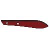 PACK 3 CUCHILLO DE MESA CON FILO HOJA 10CM  MODELO GULASH ROJO